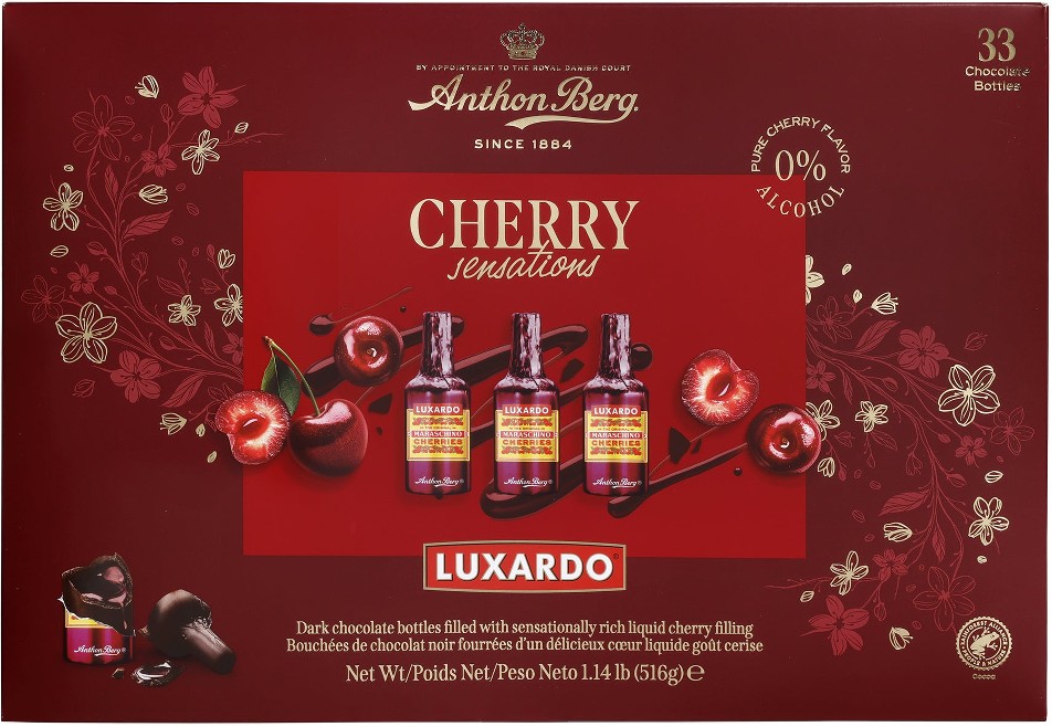 Luxardo Cherry Sensations Dark Chocolate , 33 ct